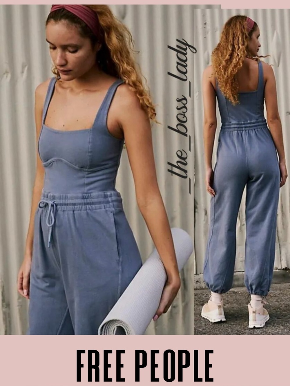 Free People jumpsuit one-piece inbound onesie romper stretchy casual Large